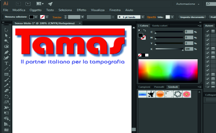 Elaborazione grafica per tampografia